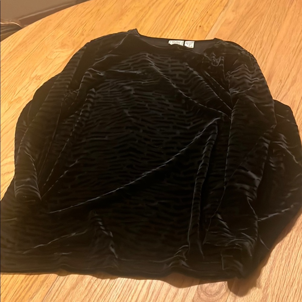 Elegant Black Velvet Sweater